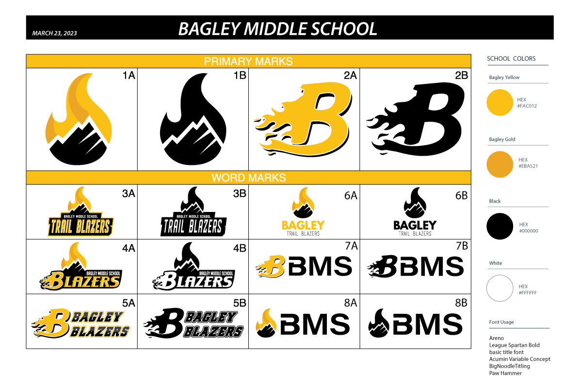 BMS trail blazers logo redesign